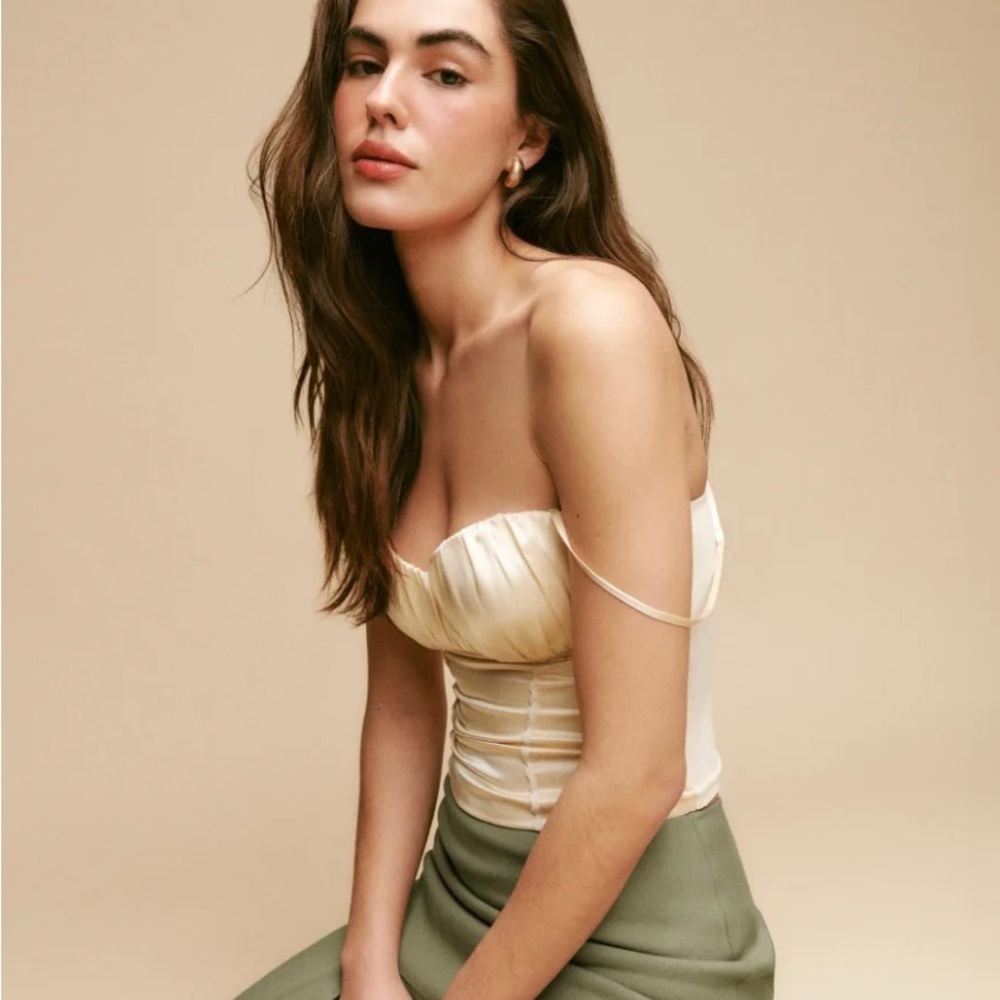 REFORMATION Kessie Silk Top